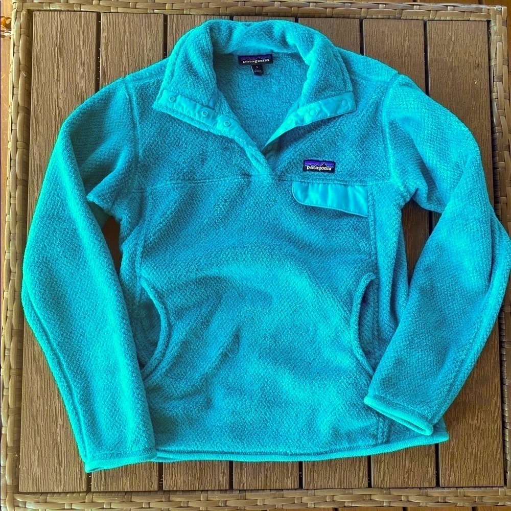 Patagonia Women's Re-Tool Snap-T Fleece Pullover, Teal, Small
